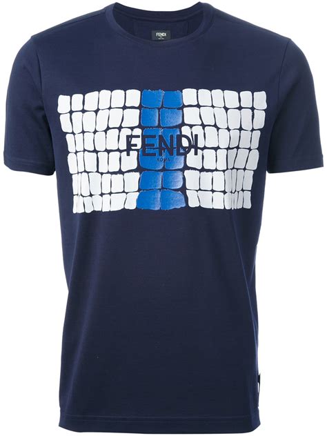 fendi t shirt blue